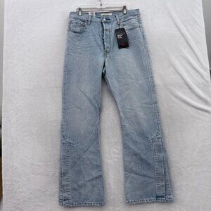 Levis Jeans Womens 32x32 Blue Premium Ribcage Split Flare High Rise Boho